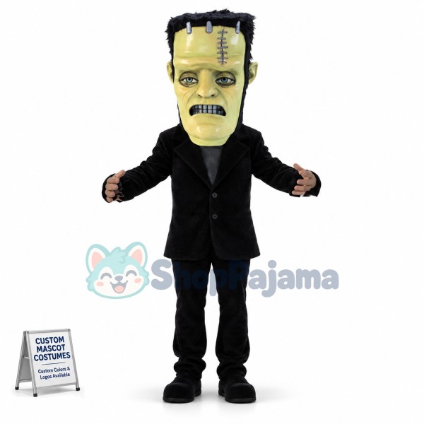 Suture Wound Zombie Mascot Costume