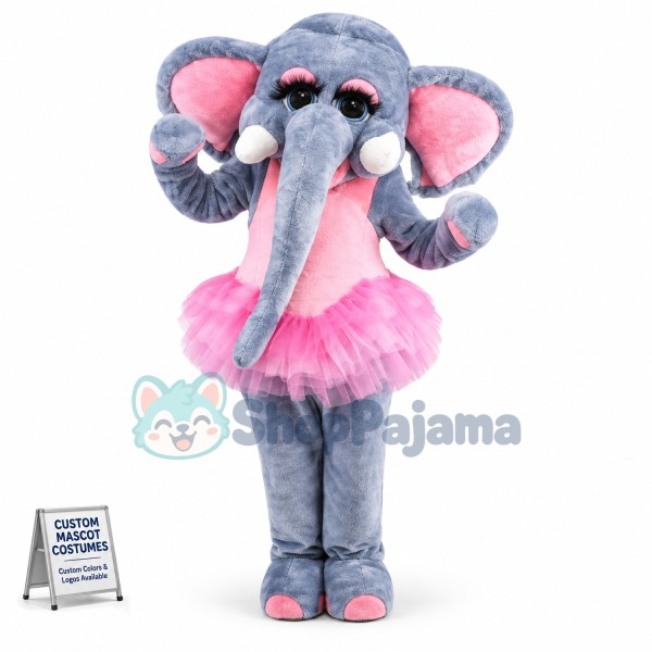 Ballet Baby Elephant Mascot Costume