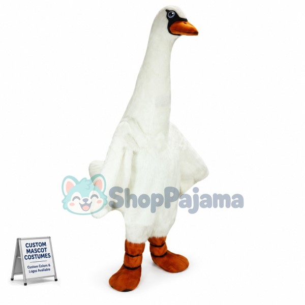 Big White Goose Mascot Costume