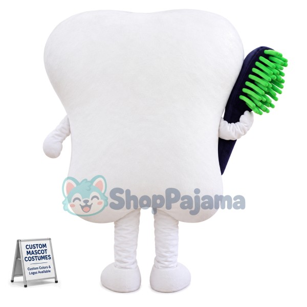 Big Tooth With Brush Mascot Costume