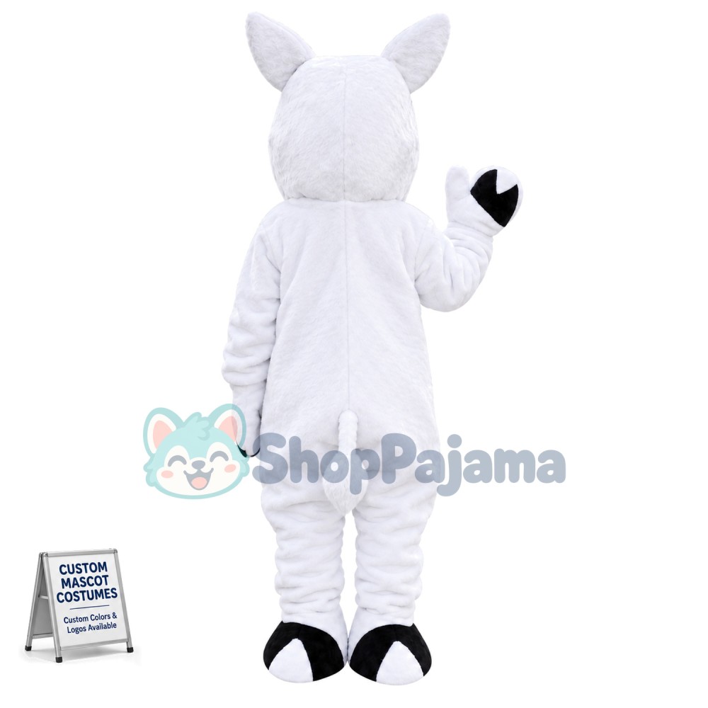 Black Horned Horse Mascot Costume