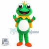 The Frog Prince With Crown Mascot Costume