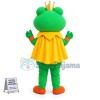 The Frog Prince With Crown Mascot Costume
