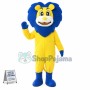 Amiable Yellow Cartoon Lion Mascot Costume