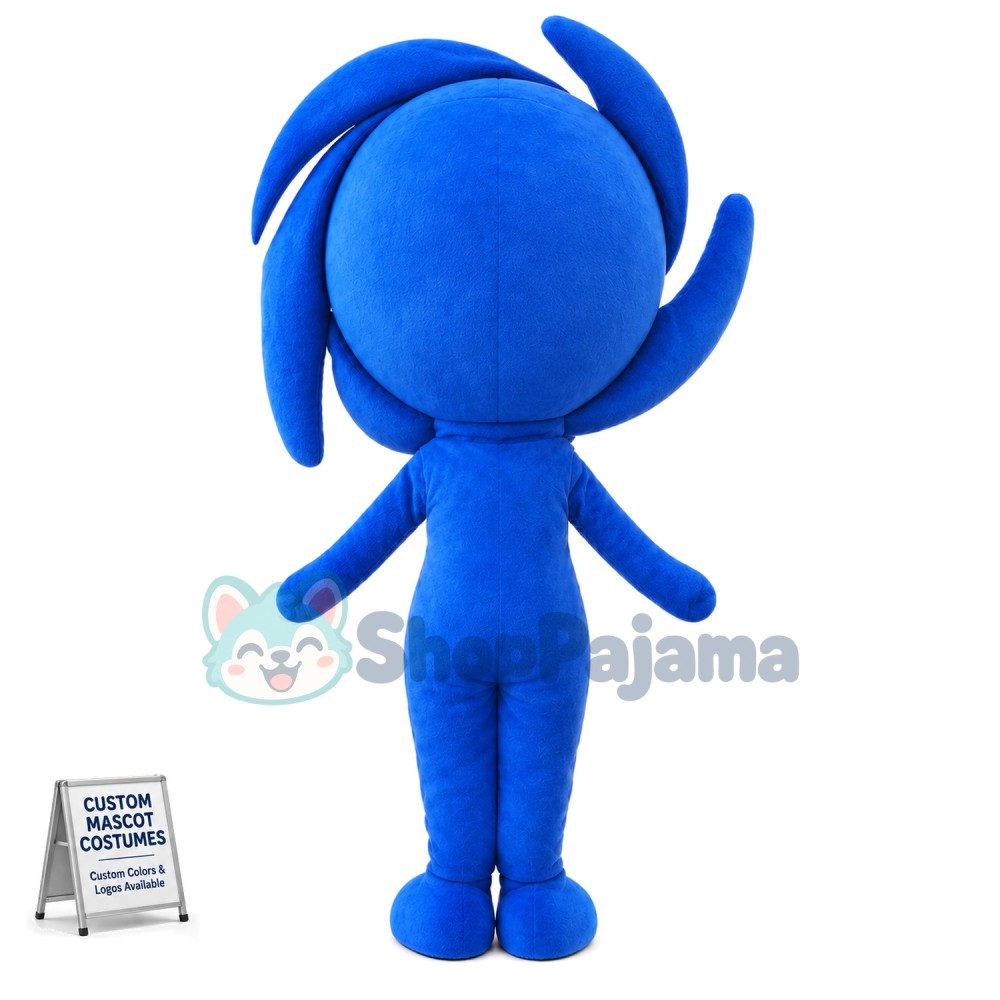 Blue Whirlwind Doll Cartoon Mascot Costume