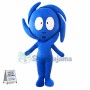 Blue Whirlwind Doll Cartoon Mascot Costume