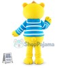 Yellow Bear With Shirt Mascot Costume