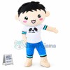 Boy In The Panda Print Suit Mascot Costume