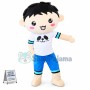 Boy In The Panda Print Suit Mascot Costume