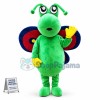 Bright Green Butterfly Mascot Costume