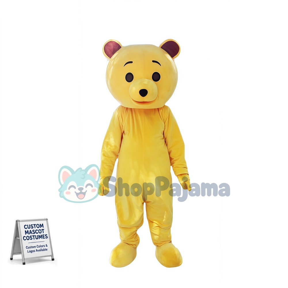 Pure Color Winnie The Pooh Mascot Costume