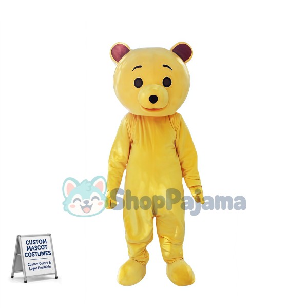 Pure Color Winnie The Pooh Mascot Costume