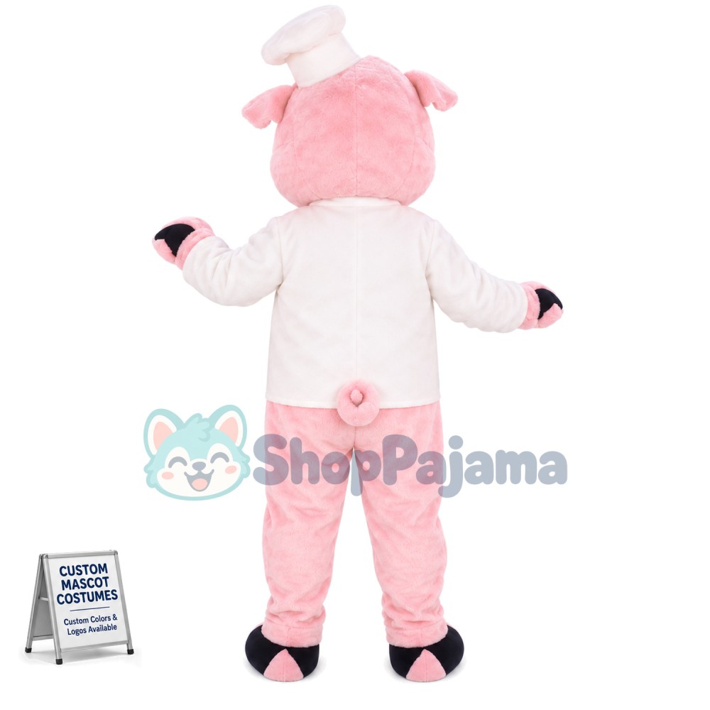 Western Chef Pig Mascot Costume
