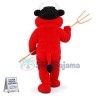 Trident Red Demon Mascot Costume