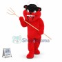 Trident Red Demon Mascot Costume