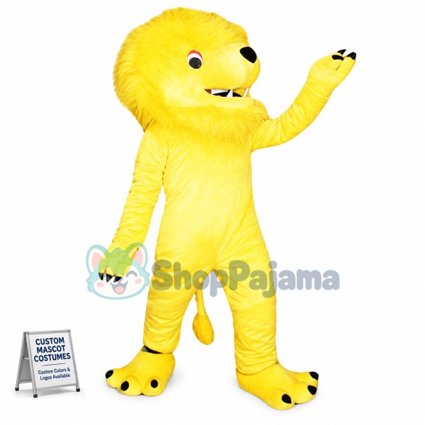 Carnival Yellow Lion Mascot Costume