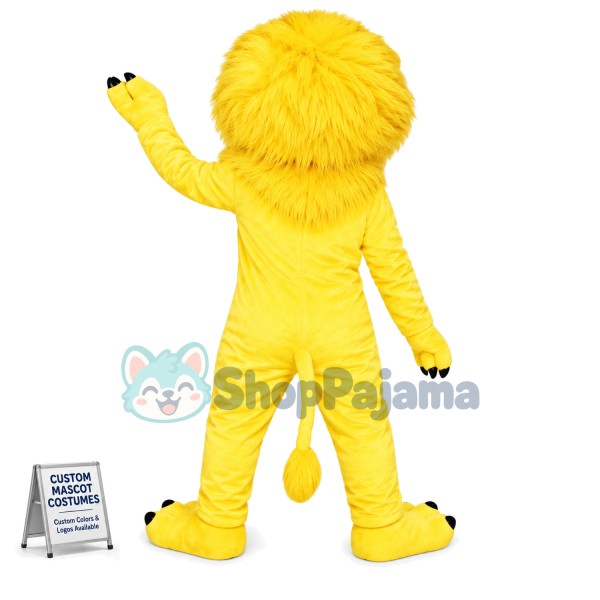 Carnival Yellow Lion Mascot Costume