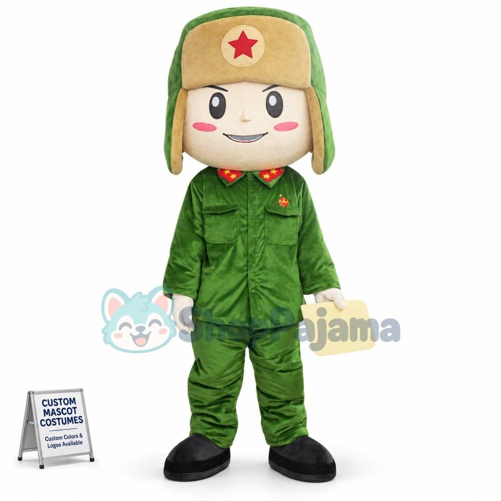 The Most Beautiful Soldier Lei Feng Mascot Costume