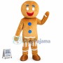 Christmas Gingerbread Man Mascot Costume