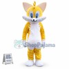 Yellow & White Cat Adult Mascot Costume