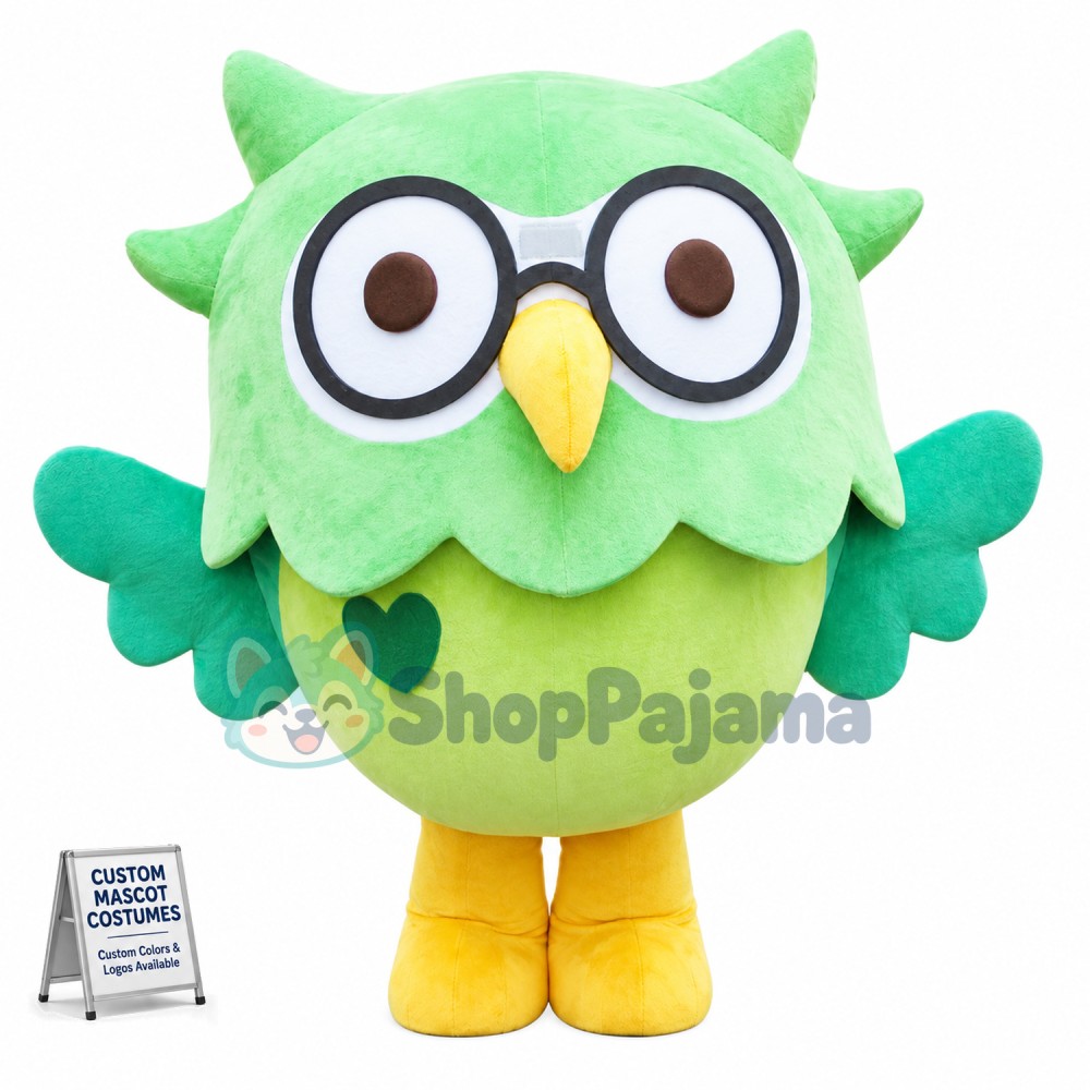 Whole Green Small Owl Mascot Costume
