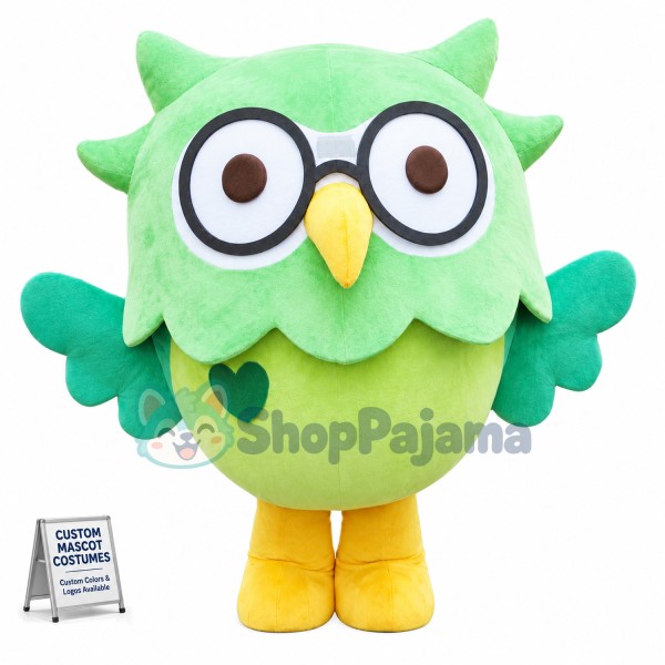Whole Green Small Owl Mascot Costume