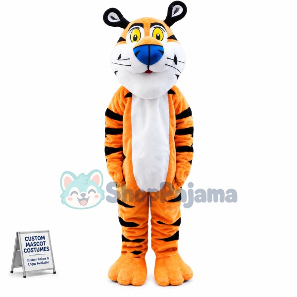 Tiger With Blue Nose Mascot Costume