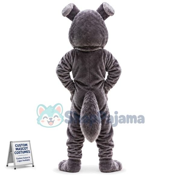 Bullying Gray Bulldog Mascot Costume