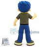 Blue Hair Adult Man Mascot Costume