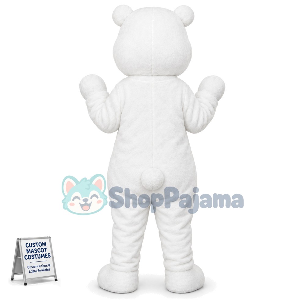 White Bear Cute Mascot Costume