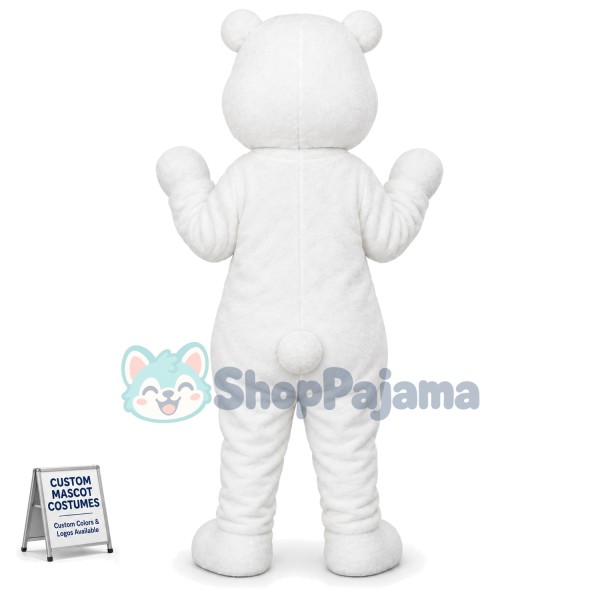 White Bear Cute Mascot Costume
