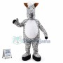 Weird Flat-headed Zebra Mascot Costume