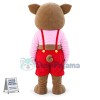 Brown Pig With Navel Mascot Costume