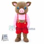 Brown Pig With Navel Mascot Costume