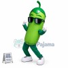Showing Green Eggplant Mascot Costume