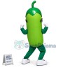 Showing Green Eggplant Mascot Costume