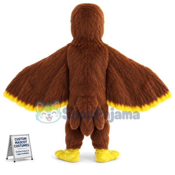 Walking Furry Eagle Mascot Costume