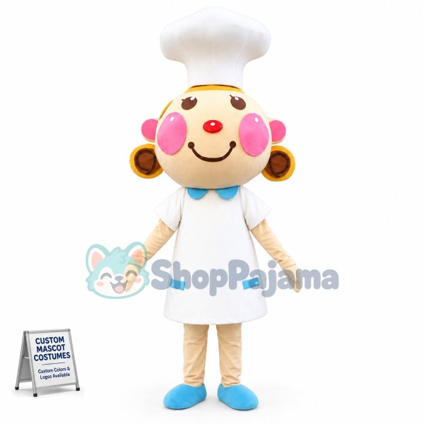 Cake Chef Girl Mascot Costume