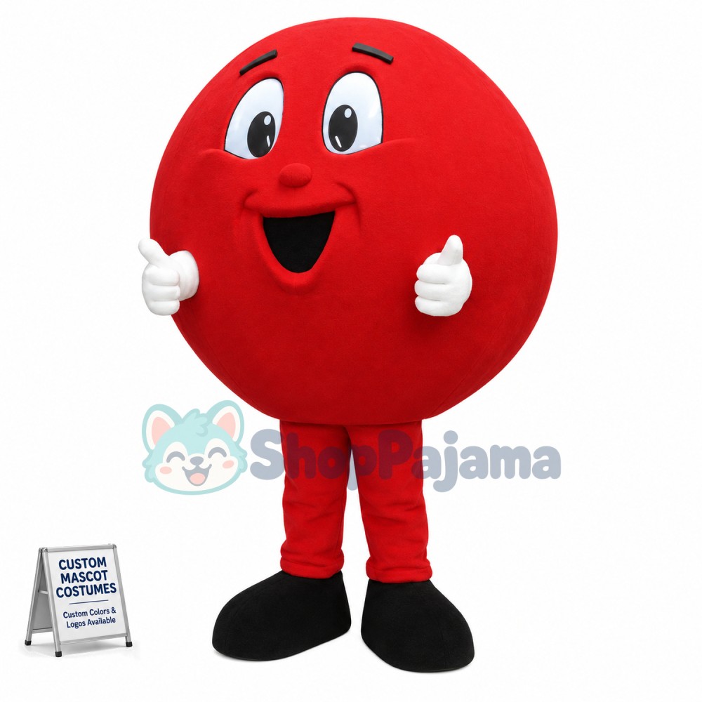 Red Chocolate Bean Mascot Costume
