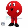 Red Chocolate Bean Mascot Costume