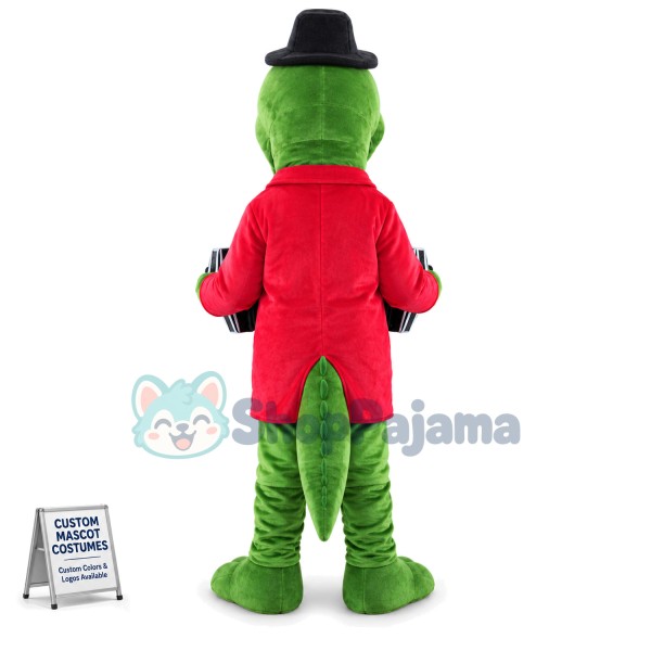 Accordionist Alligator Mascot Costume