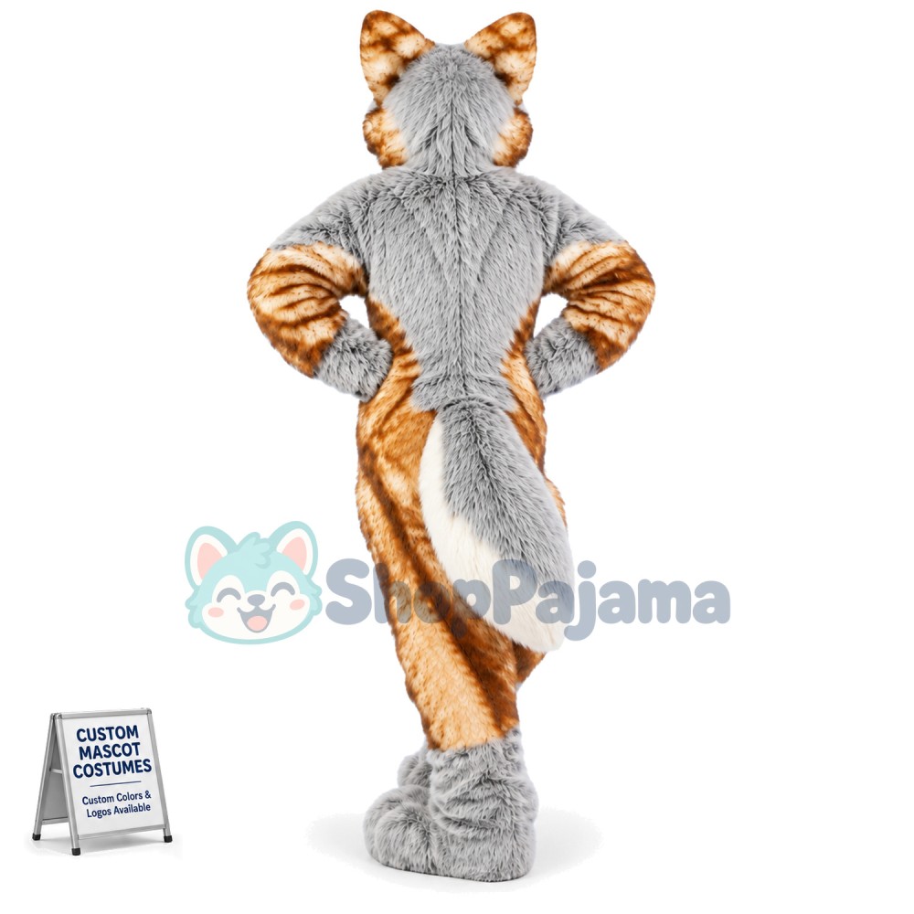 Long Wool Wolfhound Mascot Costume