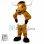 Strong Brown Bull Mascot Costume