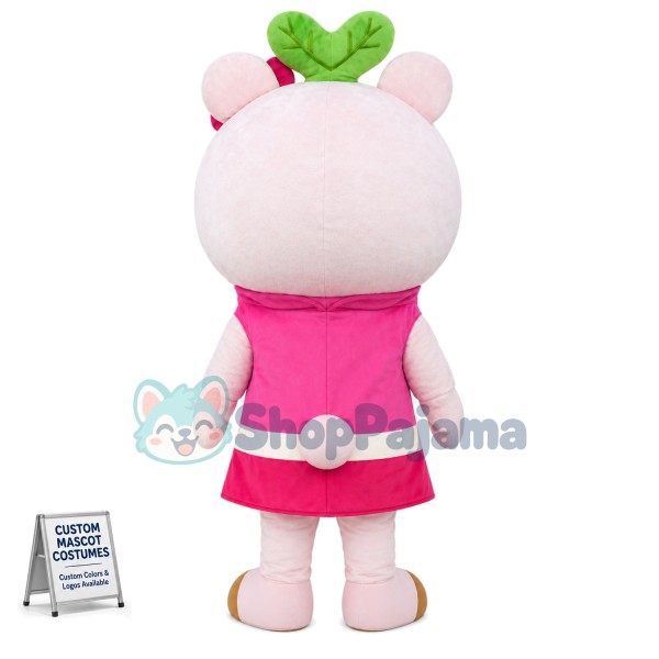 Winking Bud Bear Mascot Costume