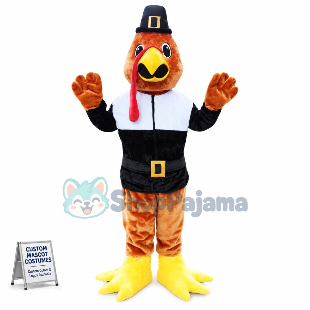 Brown Bird With Jacket Mascot Costume