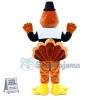 Brown Bird With Jacket Mascot Costume