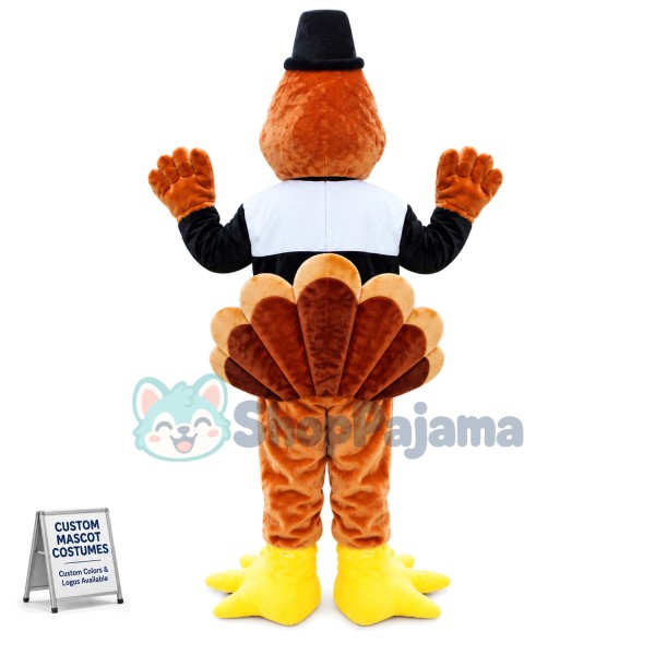 Brown Bird With Jacket Mascot Costume