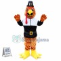 Brown Bird With Jacket Mascot Costume