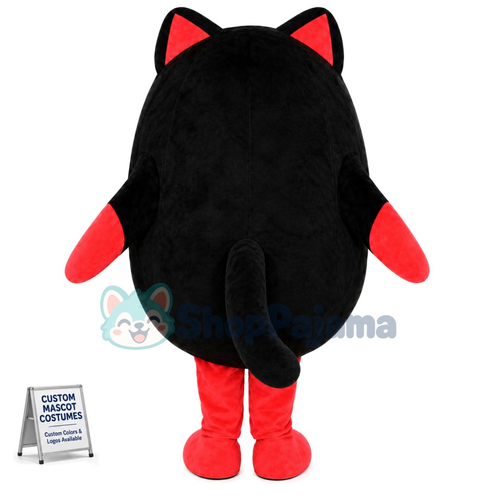 Black Cat Cartoon Mascot Costume