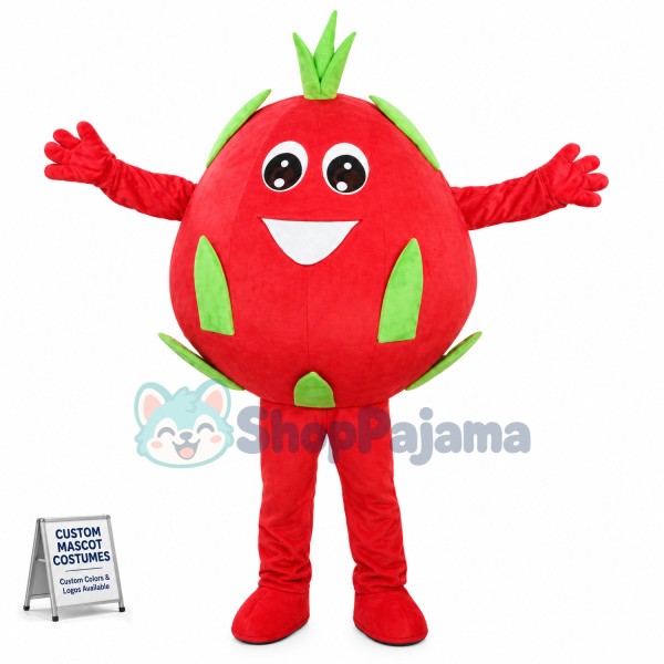 Red Dragon Fruit Mascot Costume